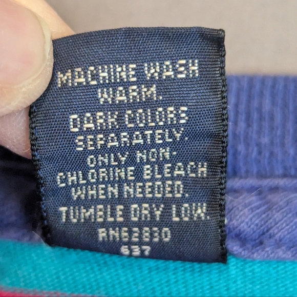 Lands' End Large Vintage Striped T-shirt Short Sleeve Pocket - Picture 4 of 13